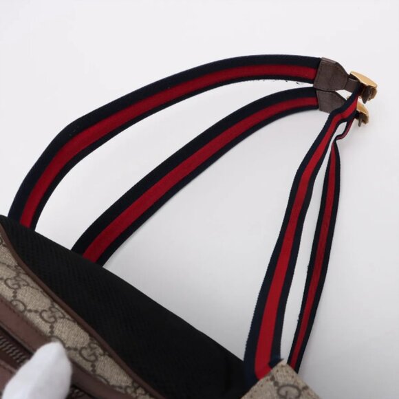 Gucci GG Supreme Bosco Leather Backpack Brown main image 10